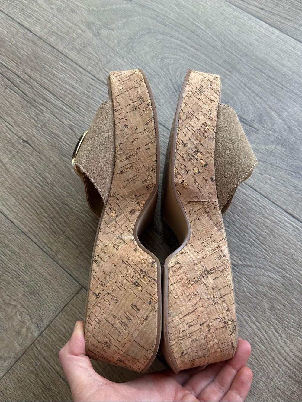 Vintage Steve Madden Y2K chunky platform sandals Gaia 8.5 women tan - Picture 7 of 9